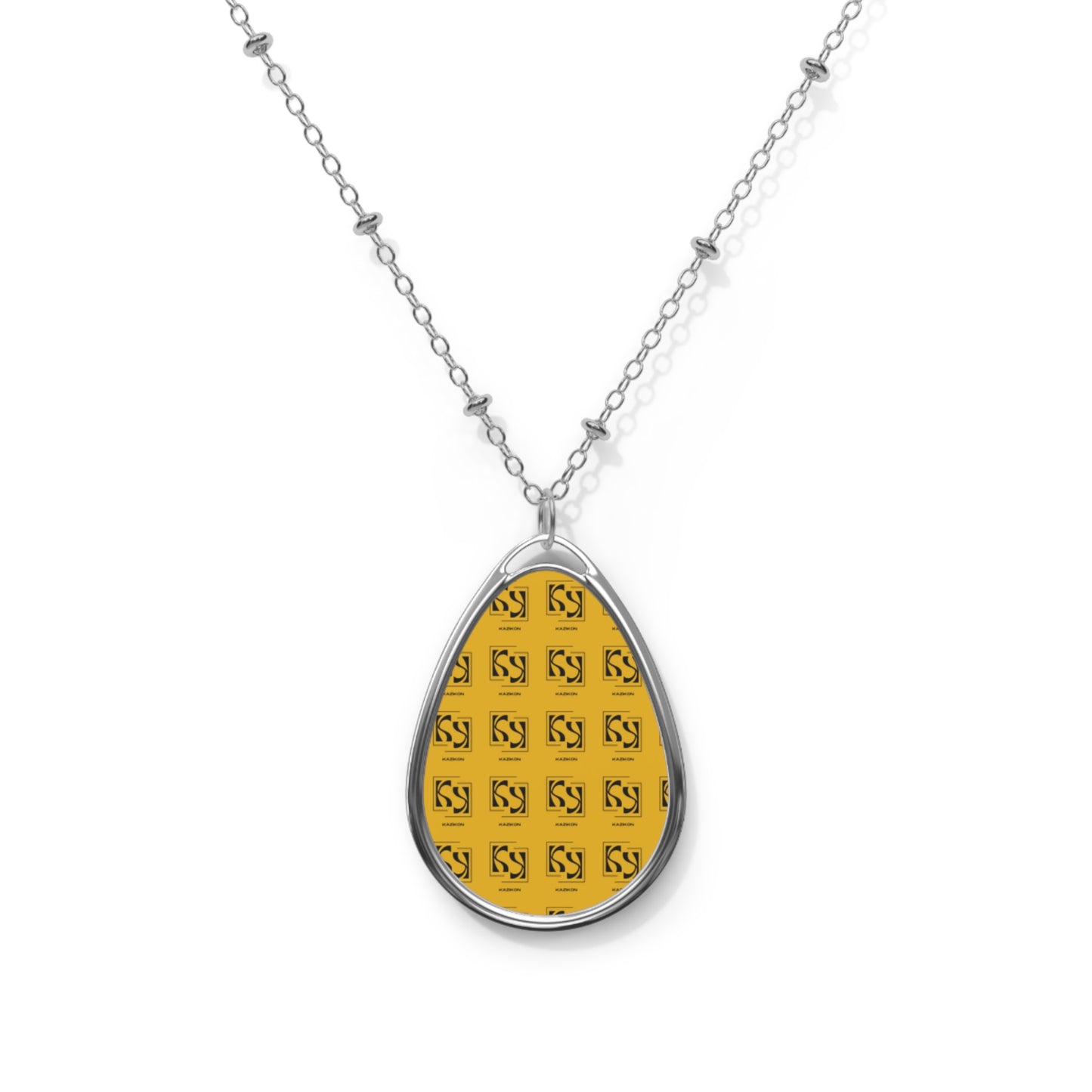 Kazikon Logo Oval Necklace