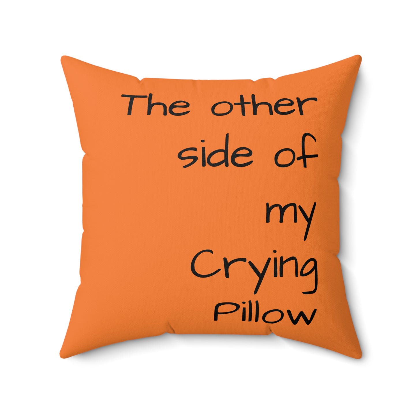 Funny Description Spun Polyester Square Pillow for Crying by Kazikon, Decorative Cushion, Home Accent, Novelty Gift, Unique Room Decor,