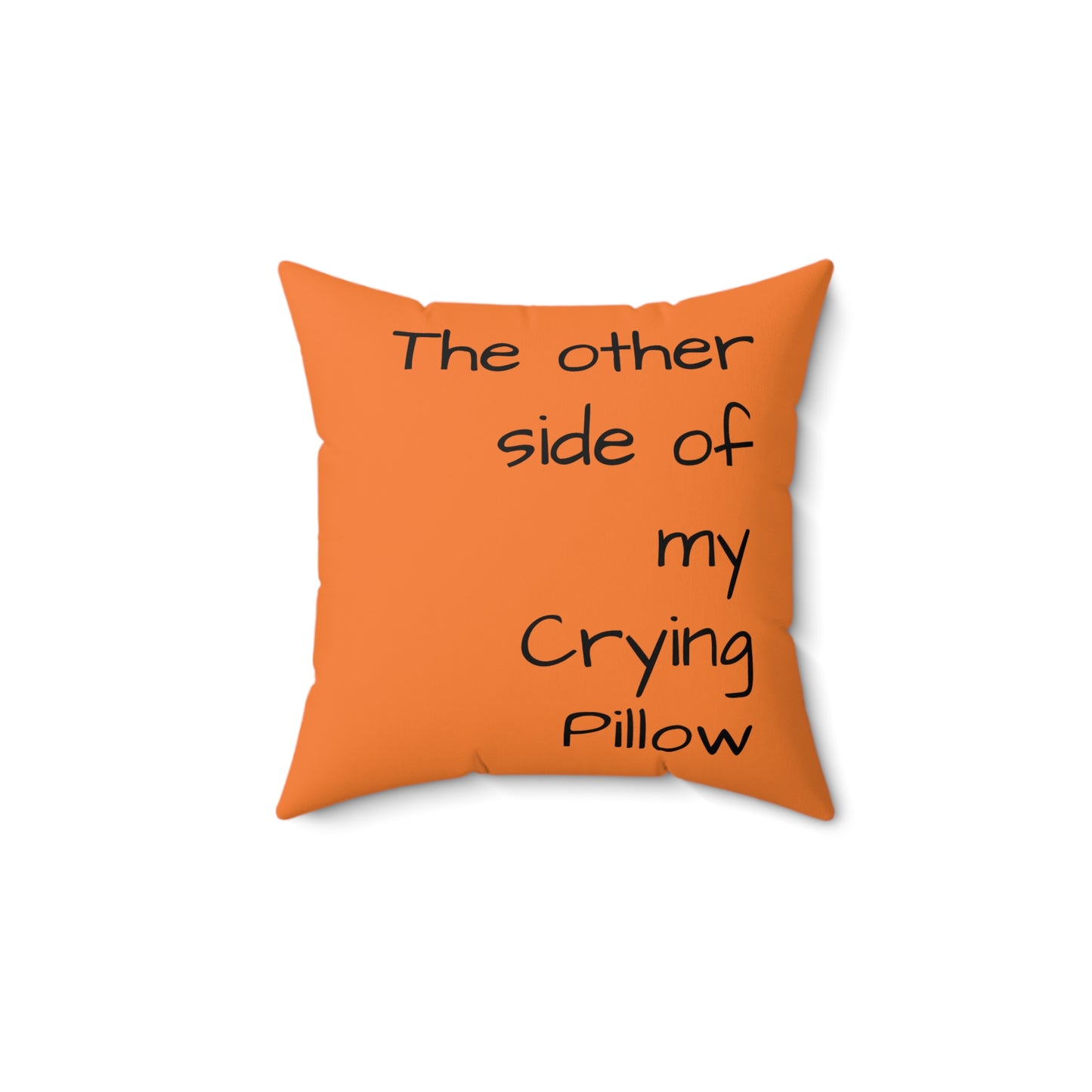Funny Description Spun Polyester Square Pillow for Crying by Kazikon, Decorative Cushion, Home Accent, Novelty Gift, Unique Room Decor,