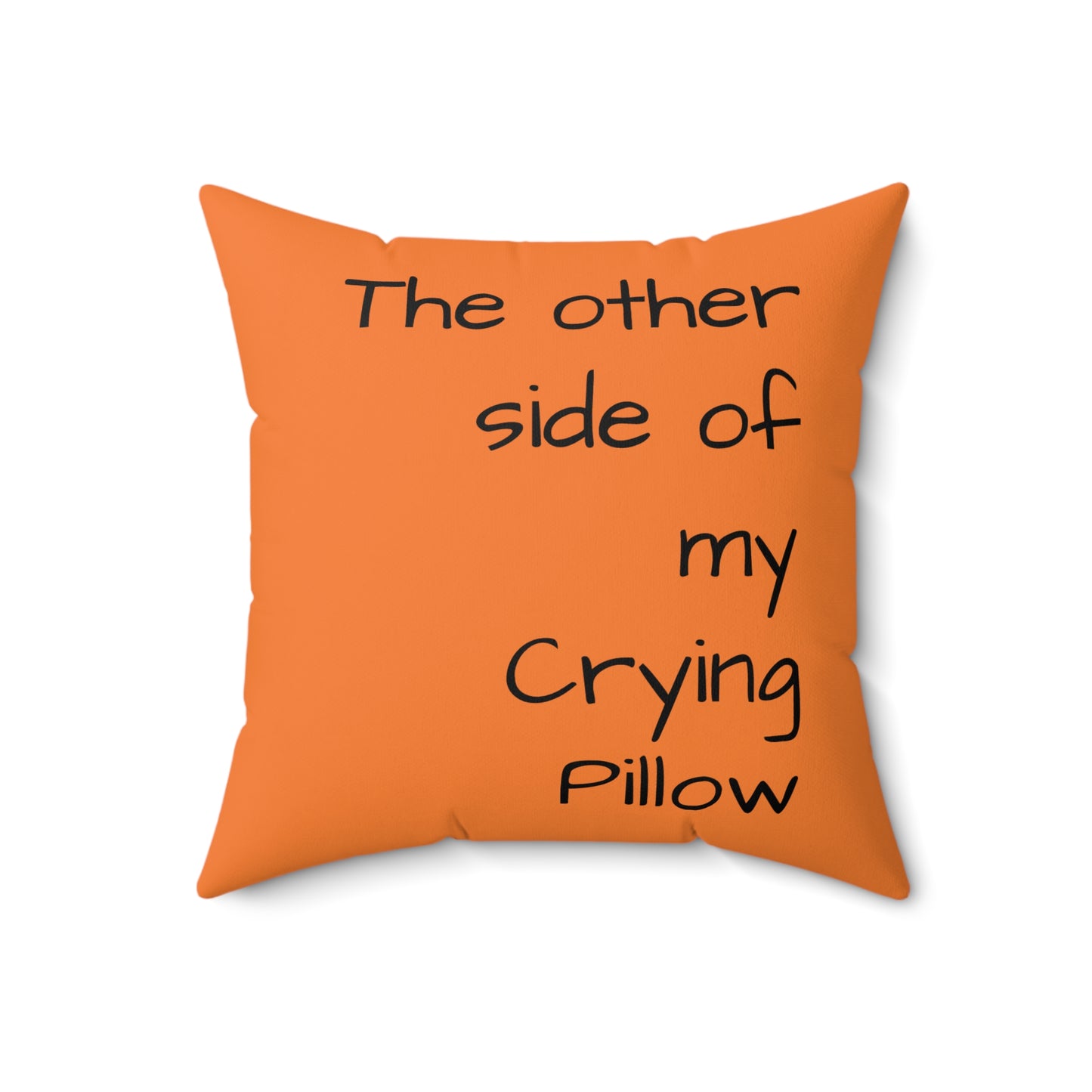 Funny Description Spun Polyester Square Pillow for Crying by Kazikon, Decorative Cushion, Home Accent, Novelty Gift, Unique Room Decor,