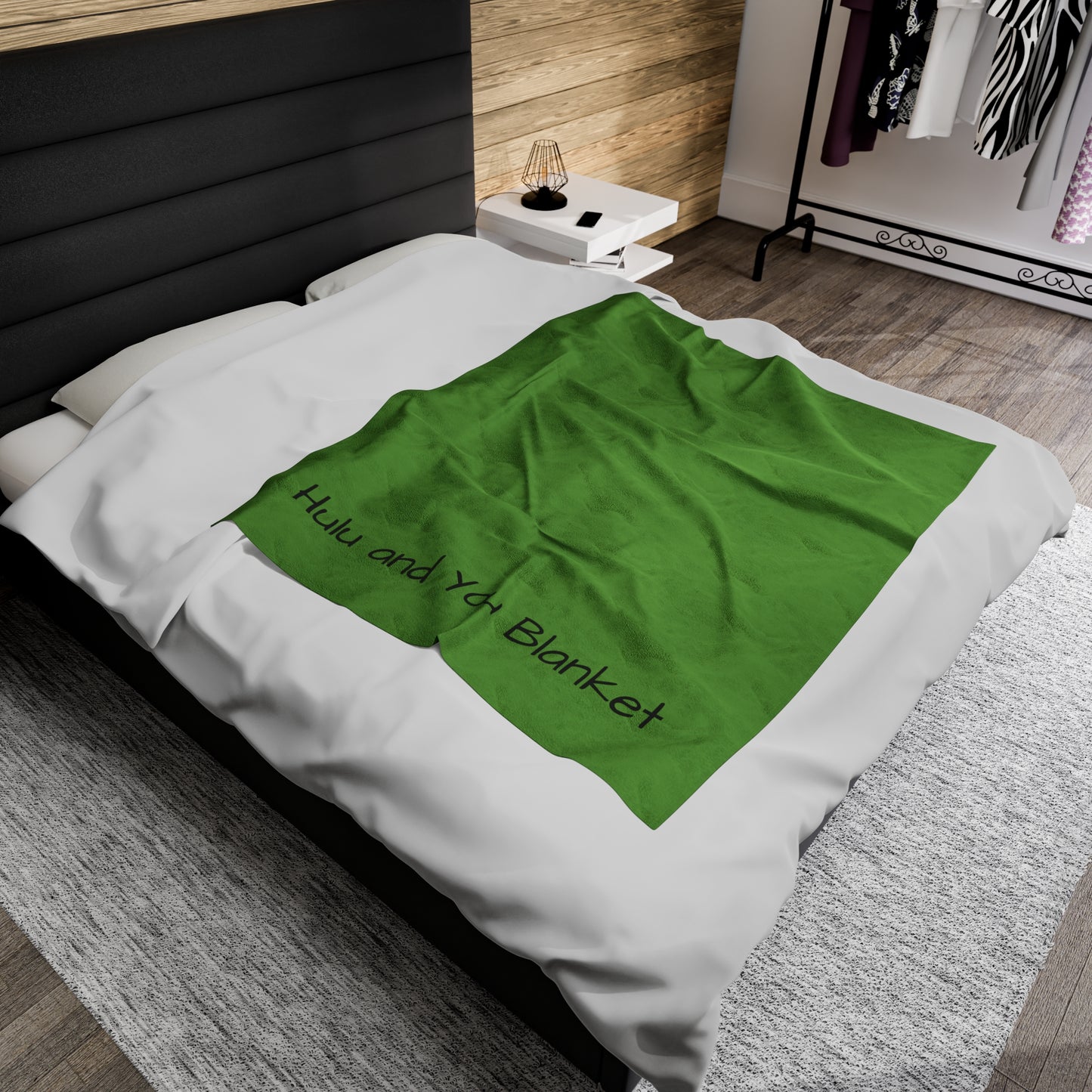 Velveteen Blanket - Hulu and You, Plush Throw by Kazikon, Cozy Home Decor, TV Show Streaming Gift, Comfy Sofa Blanket, Winter Snuggle