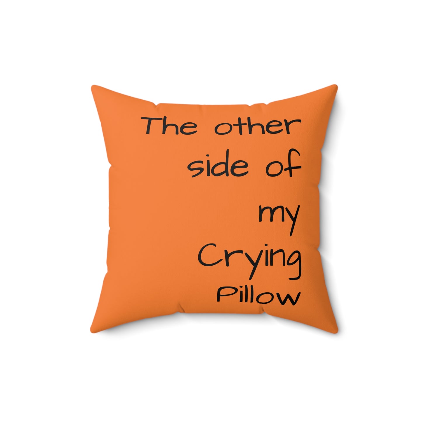 Funny Description Spun Polyester Square Pillow for Crying by Kazikon, Decorative Cushion, Home Accent, Novelty Gift, Unique Room Decor,