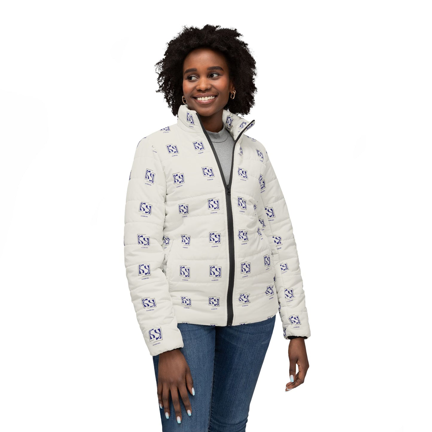 Women's Puffer Jacket - Kazikon Logo