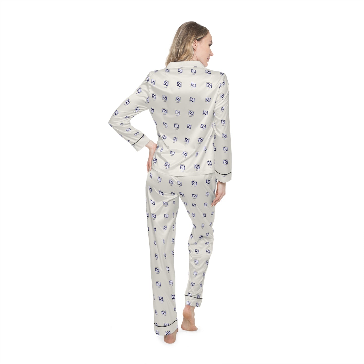 Women's Satin Pajamas - Kazikon Logo Brand