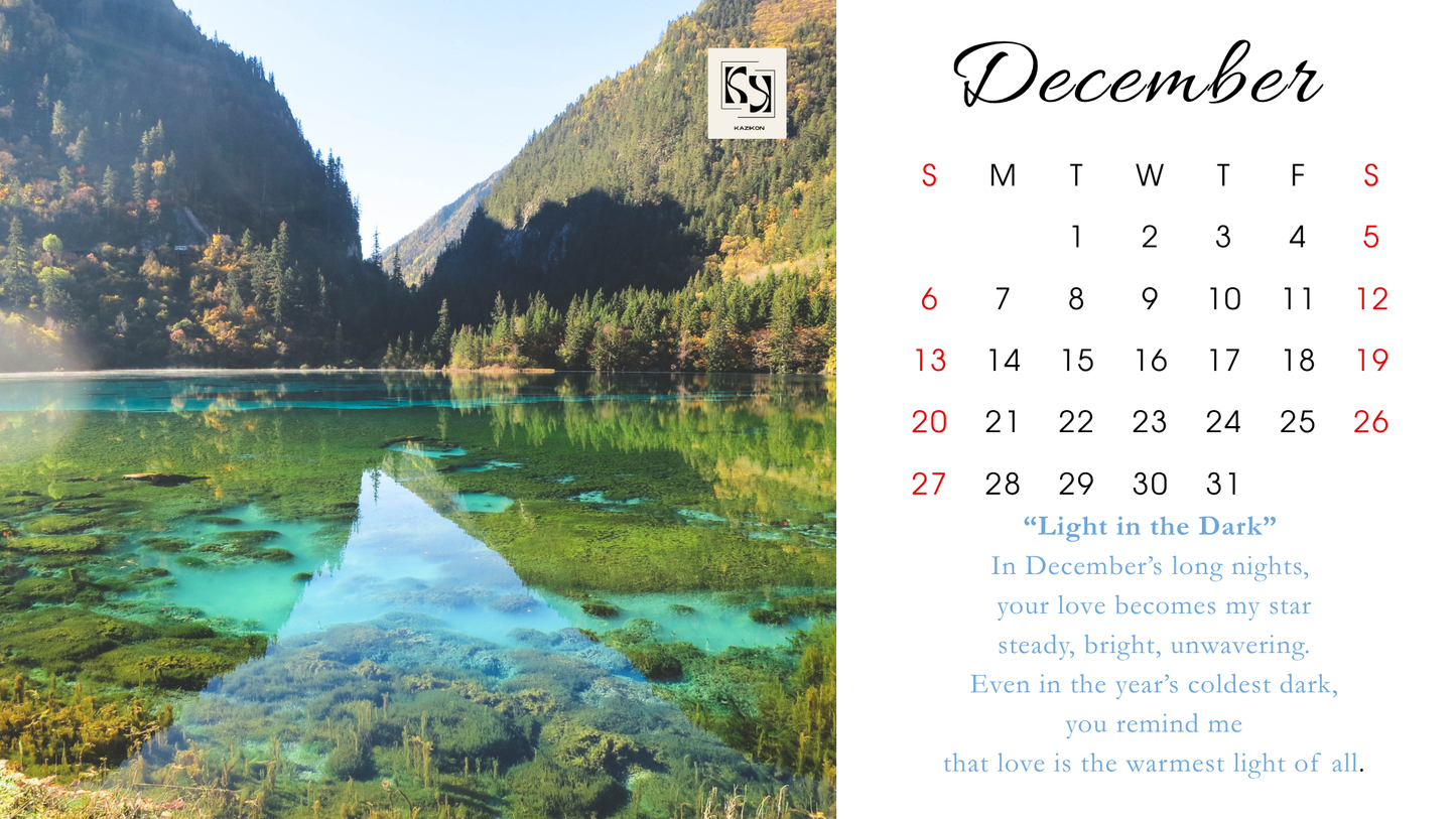 "Days of Grace" 2026 Monthly Calendar
