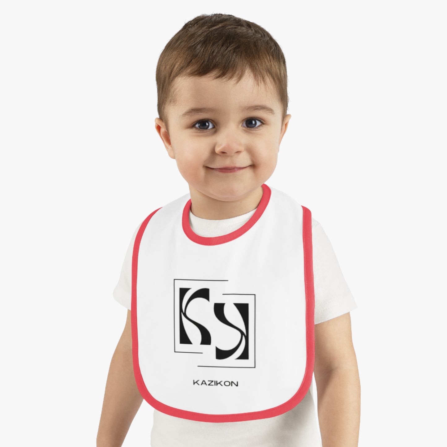 Baby Contrast Trim Jersey Bib