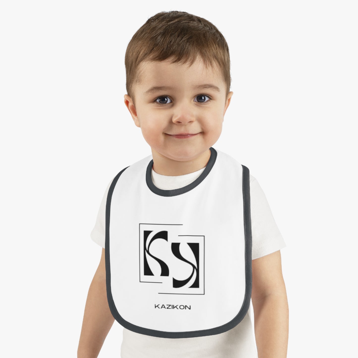 Baby Contrast Trim Jersey Bib