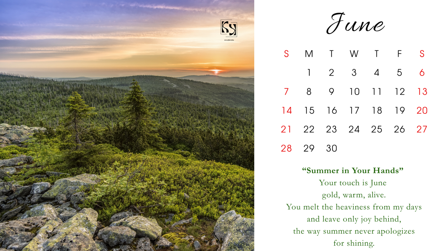 "Days of Grace" 2026 Monthly Calendar