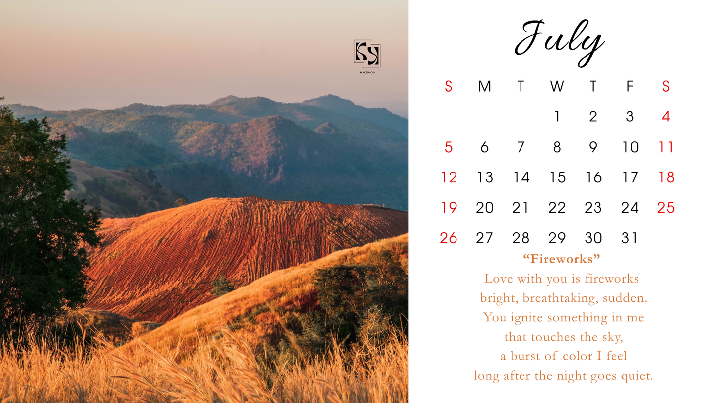 "Days of Grace" 2026 Monthly Calendar