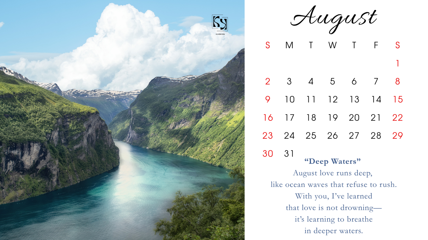 "Days of Grace" 2026 Monthly Calendar