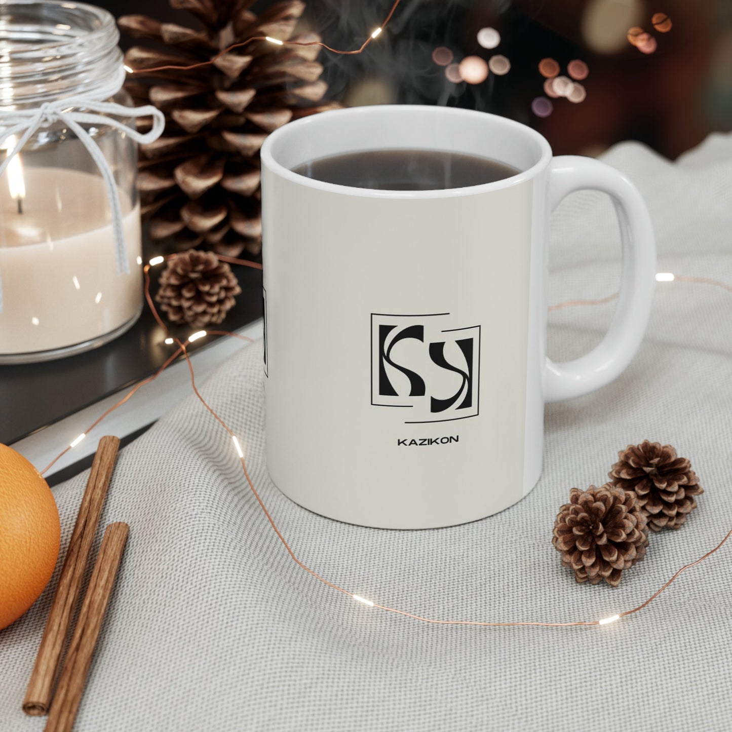 Kazikon logo brand Ceramic Mug, 11oz